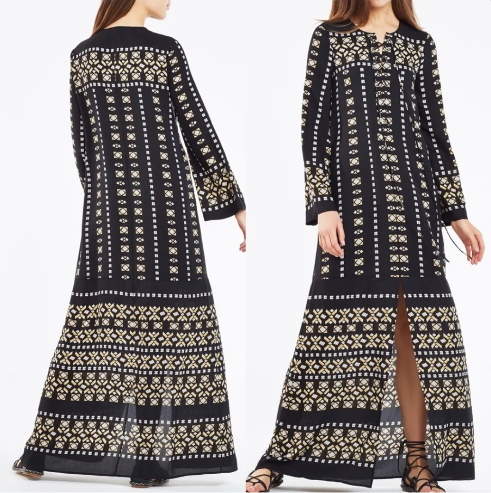 RARE BCBG MaxAzria Lianna Kaftan Maxi Dress XS - Picture 2 of 12